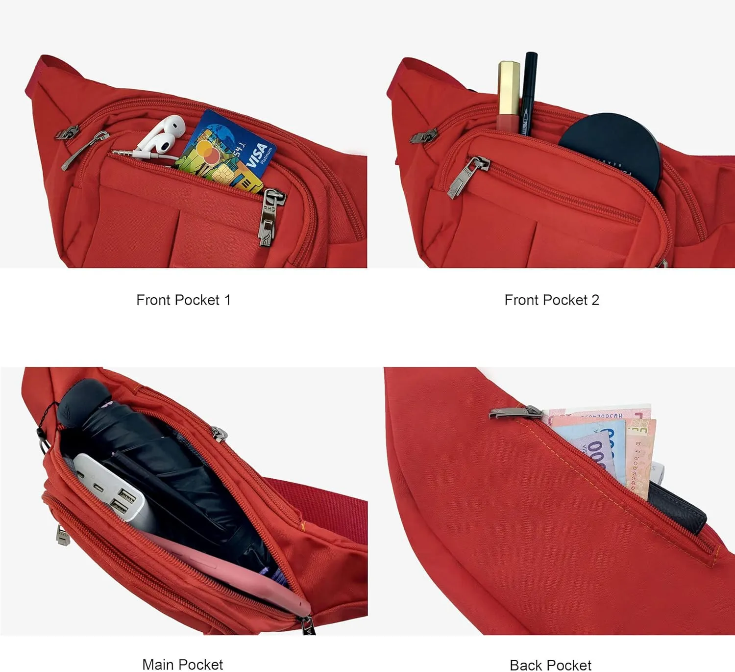 Fanny Pack for Men Women Fashionable Waist Bag for Hiking Running Traveling