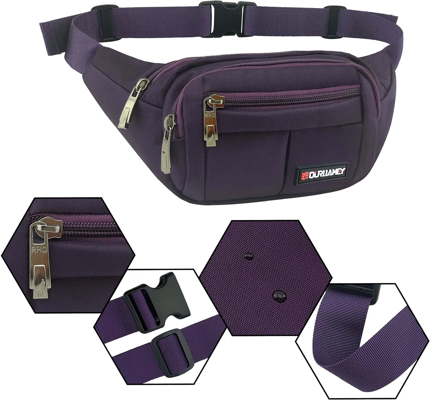 Fanny Pack for Men Women Fashionable Waist Bag for Hiking Running Traveling