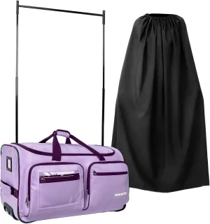 Fanwoli 23" Dance Bag with Garment Rack and Privacy Cover | Upgraded Stable System & Fabric | More Lightweight & Wear-Resistant | Ideal Competition Duffle Bag for Dancers Livestreamer Athletes
