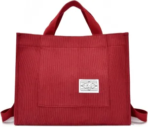 Fashion Corduroy Tote Handbag for Women - Stylish Hobo Bag