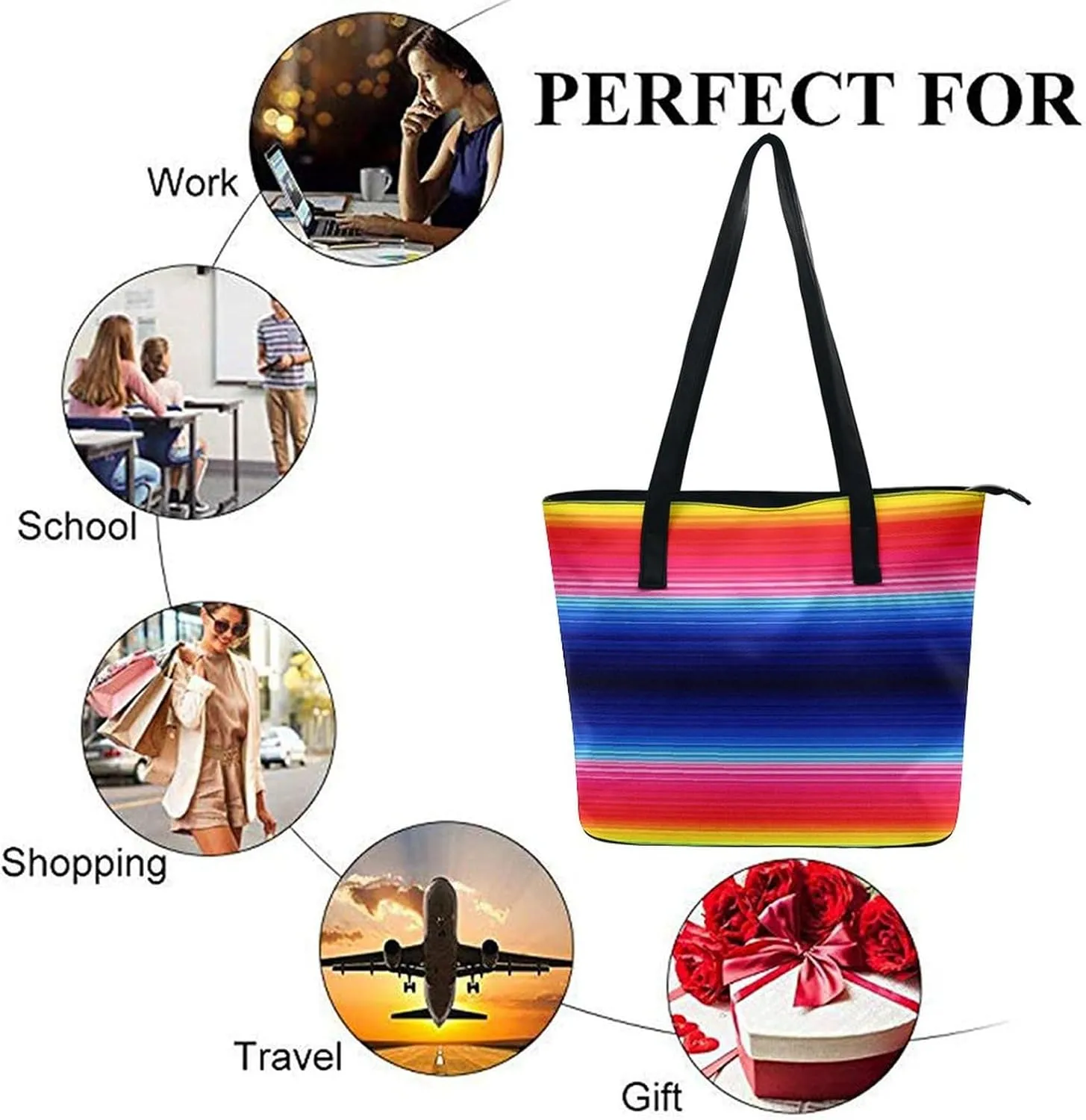 Fashionable Laptop Tote Bag For Women & Men, Large Work Commuter Bag