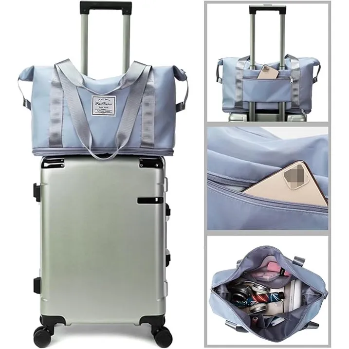 Fenmor Fenamor Gym Bag Travel Duffle Carry On Weekender Bag with Wet Pocket Toiletry Overnight Tote for Adult Women Men