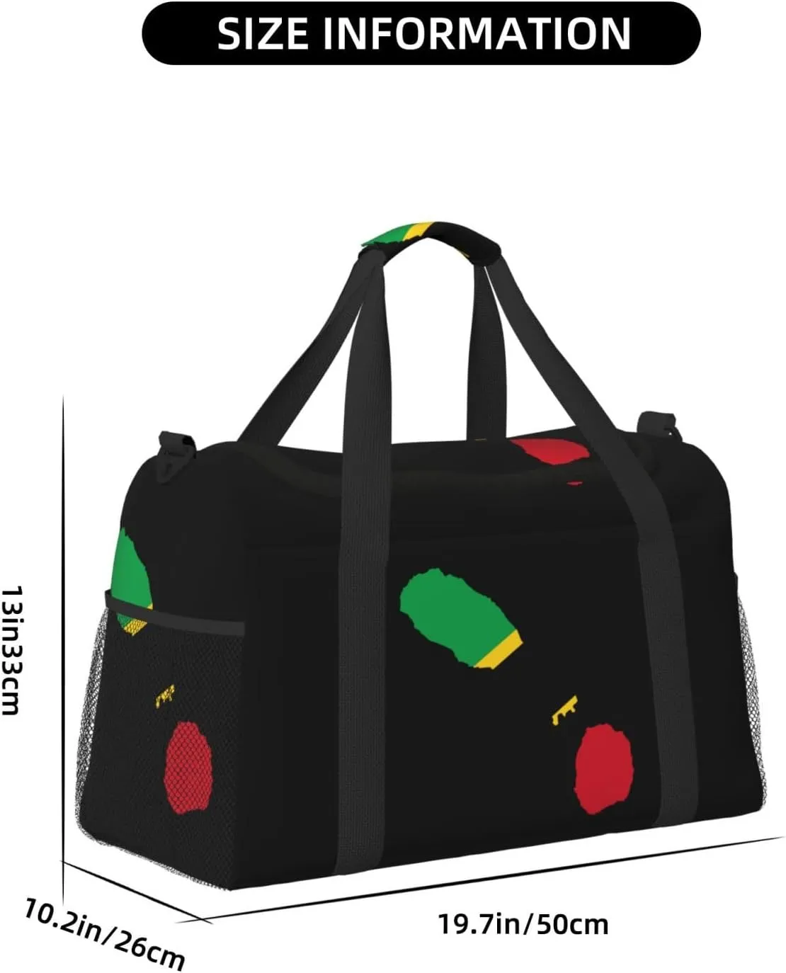 Flag Map Of Saint Kitts Nevis Travel Duffel Bag Large Foldable Waterproof Overnight Bag For Beach Swim Bags Pool Sports Gym