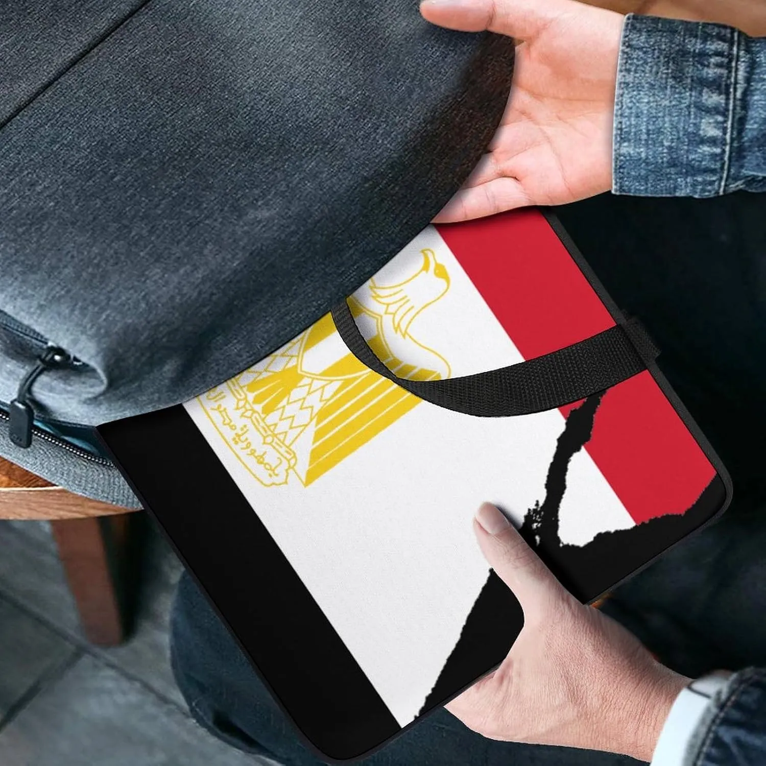 Flag of Egypt Map Laptop Bag Lightweight Computer Bag Laptop Carrying Case Handbag for Work Business