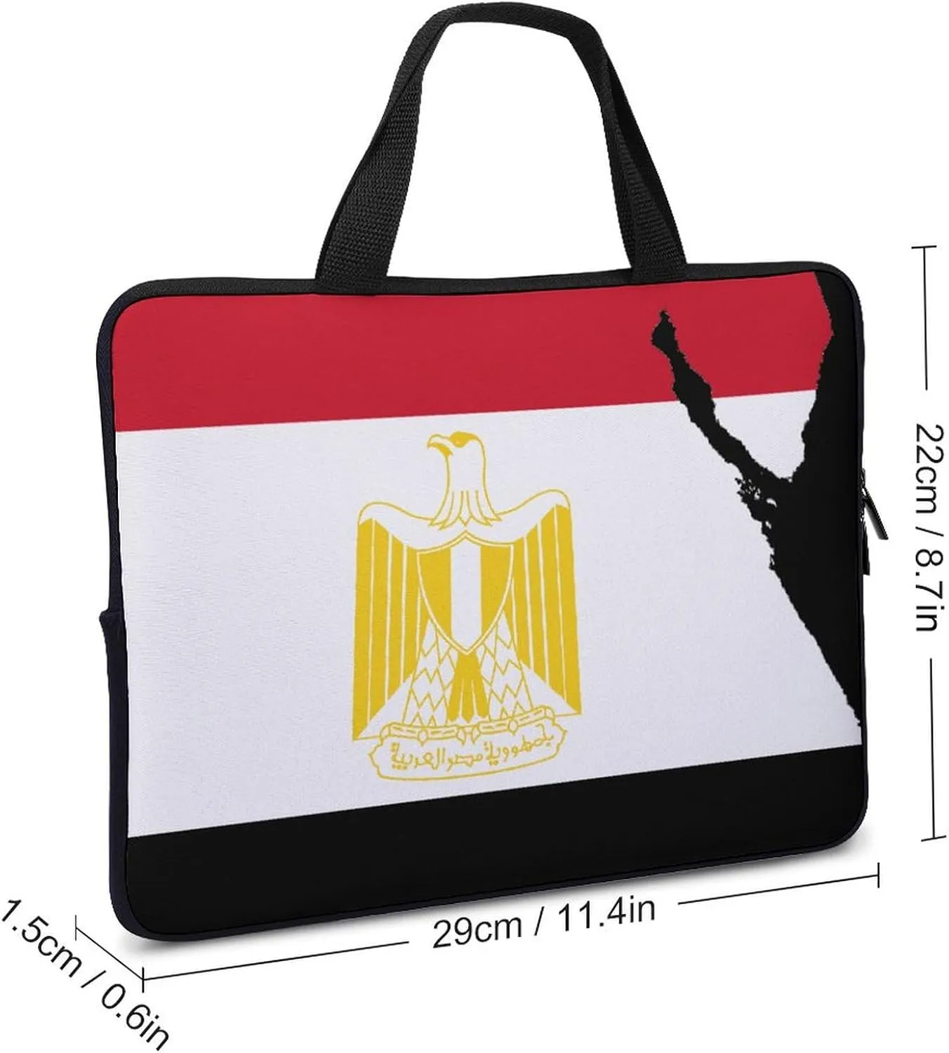 Flag of Egypt Map Laptop Bag Lightweight Computer Bag Laptop Carrying Case Handbag for Work Business