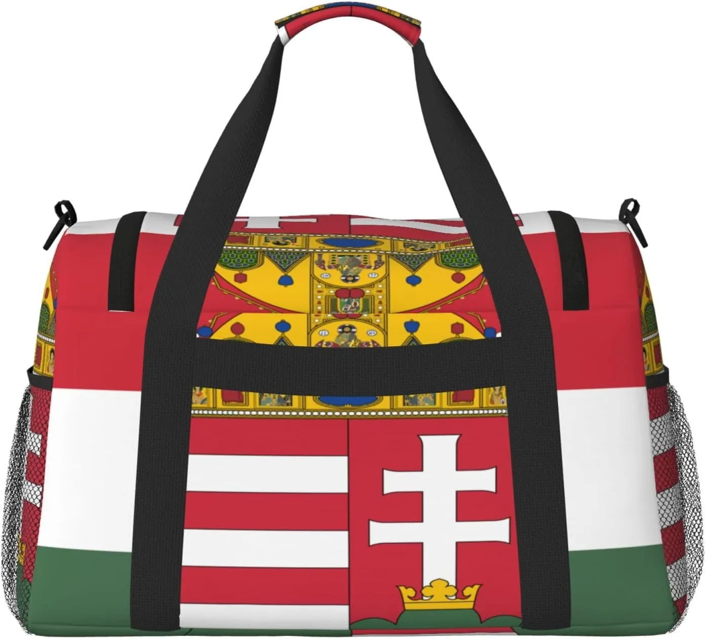 Flag Of Hungary Travel Duffel Bag Large Foldable Waterproof Overnight Bag For Beach Swim Bags Pool Sports Gym