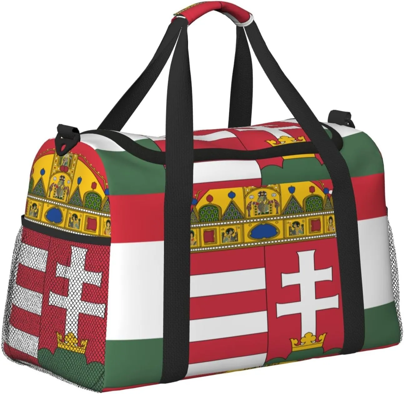 Flag Of Hungary Travel Duffel Bag Large Foldable Waterproof Overnight Bag For Beach Swim Bags Pool Sports Gym