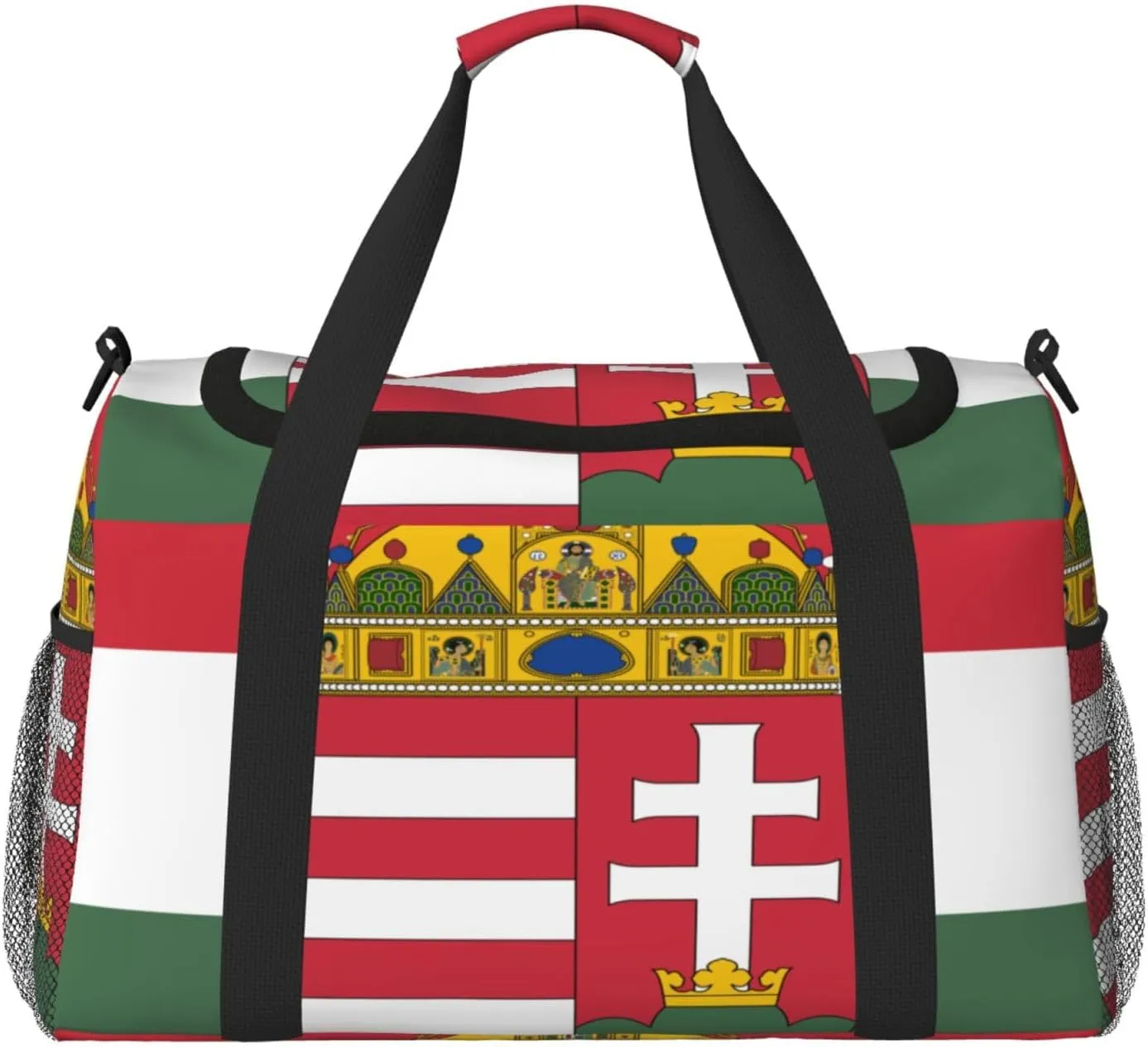 Flag Of Hungary Travel Duffel Bag Large Foldable Waterproof Overnight Bag For Beach Swim Bags Pool Sports Gym