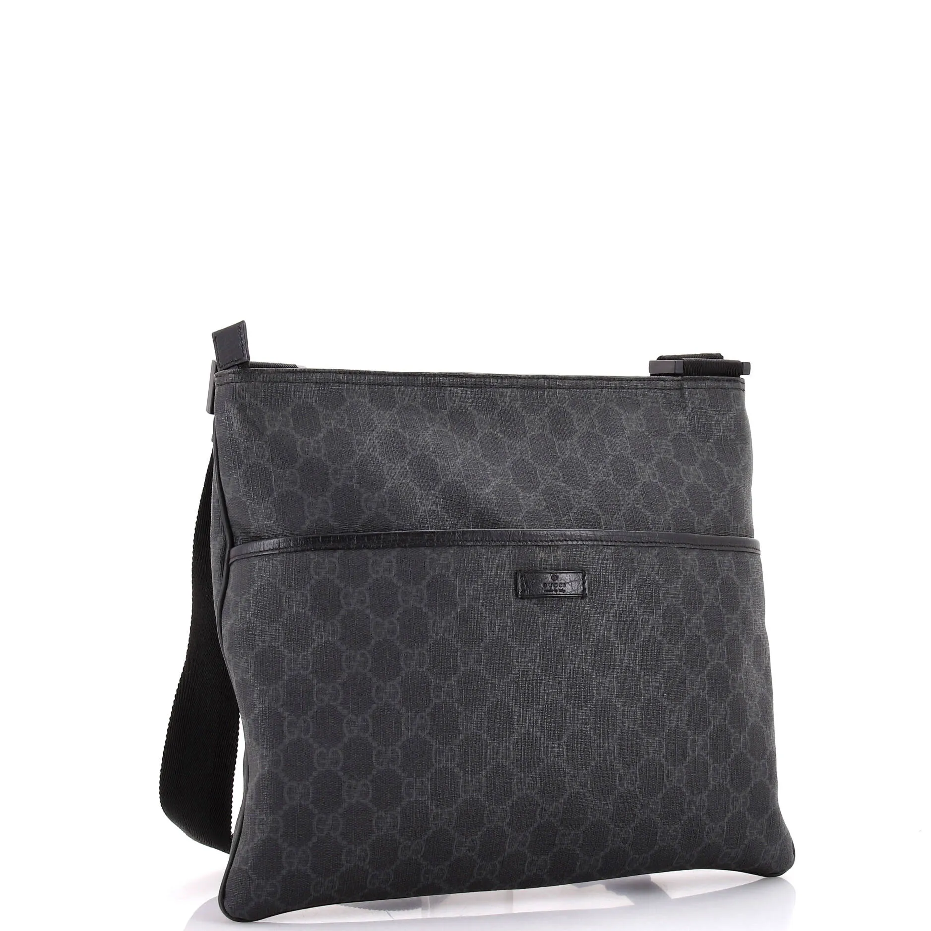 Flat Messenger Bag GG Coated Canvas Large