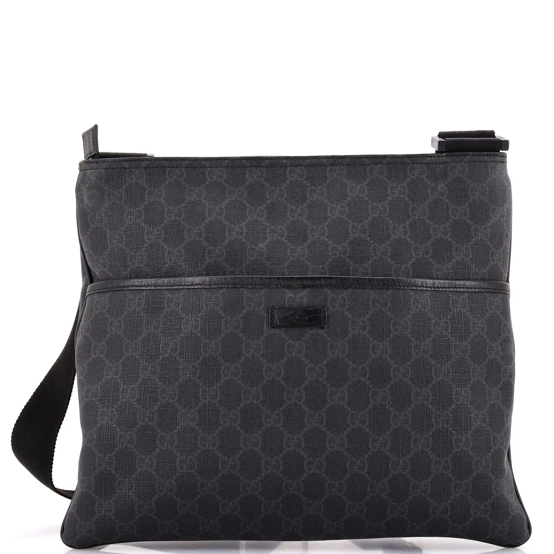 Flat Messenger Bag GG Coated Canvas Large