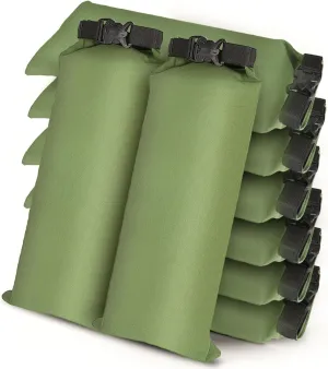 Flood Water Barrier Sand Bags - 8Pcs Thickened Long Canvas Flood Protection Sandbags with Insert Buckle Reusable Quick Flood Barrier for Home Door Window Basement Garage Floor Flood Control - 11"x28"