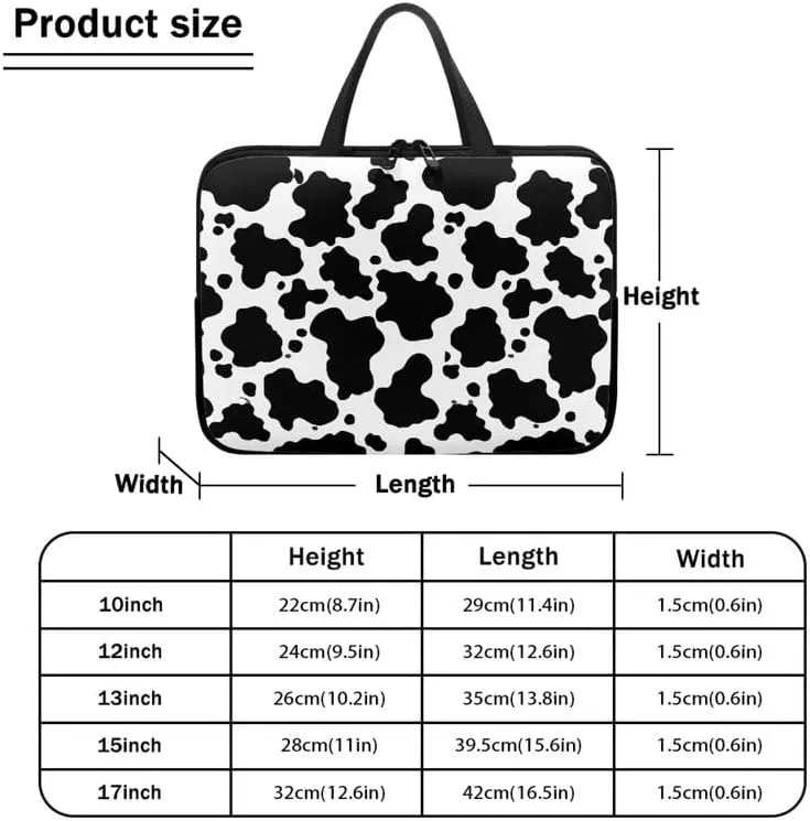 Flower Ladybug Laptop Bag Green Woodland Stylish Notebook Bag Colorful Graffiti Computer Case for Laptop & Tablet