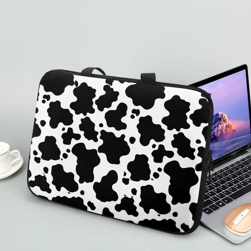 Flower Ladybug Laptop Bag Green Woodland Stylish Notebook Bag Colorful Graffiti Computer Case for Laptop & Tablet