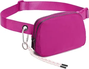 FODOKO Fanny Packs for Women Men, Fashionable Belt Bag Waist Pack for Women with Adjustable Strap, Bum Bag for Runnin Neon Roseg Hiking Travel Workout