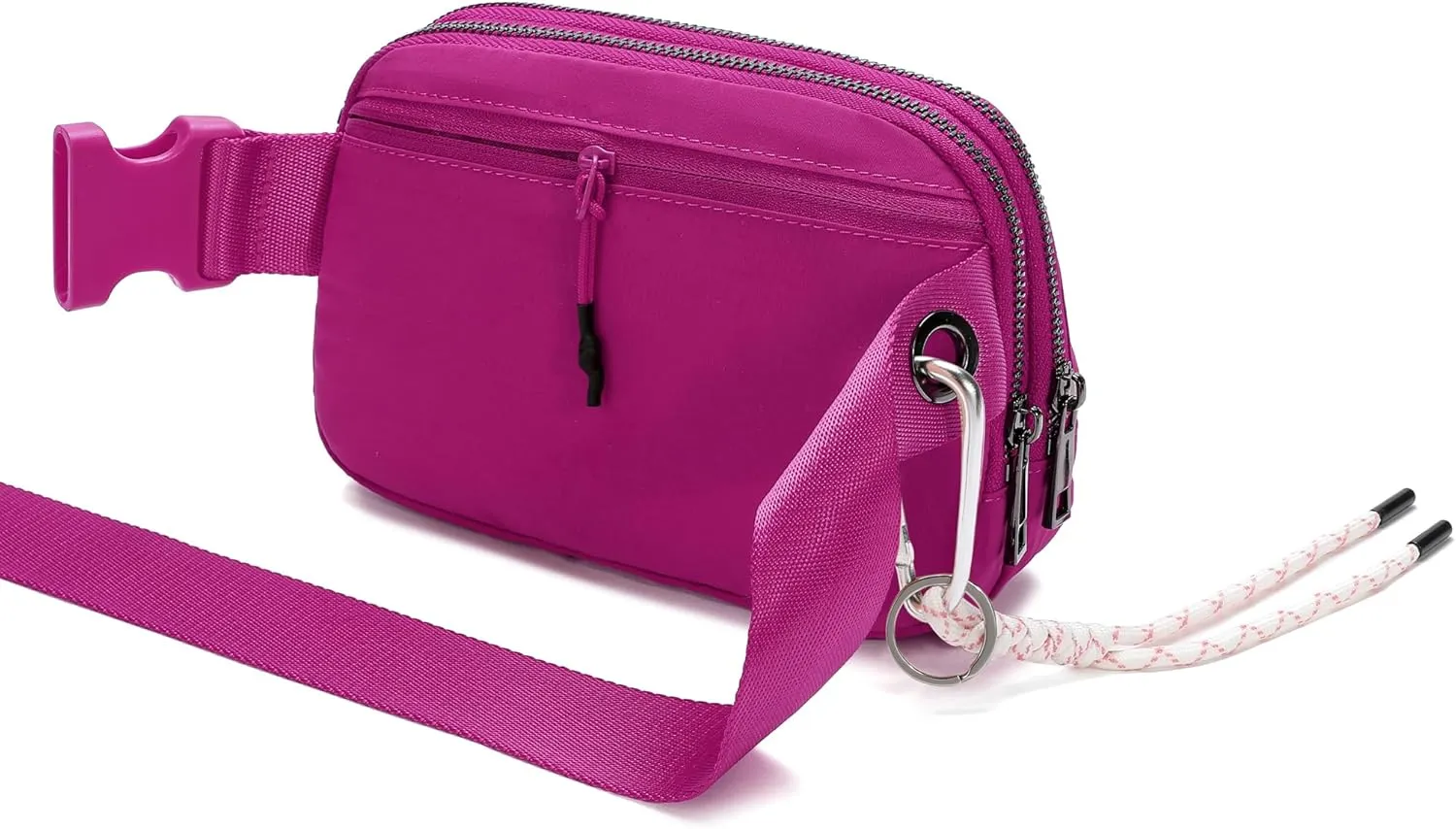 FODOKO Fanny Packs for Women Men, Fashionable Belt Bag Waist Pack for Women with Adjustable Strap, Bum Bag for Runnin Neon Roseg Hiking Travel Workout