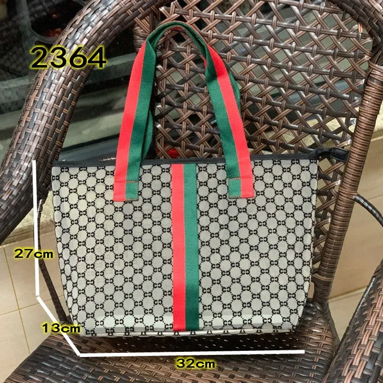 Fog Flower Korean Mesh Flocking Large Capacity Portable Bags