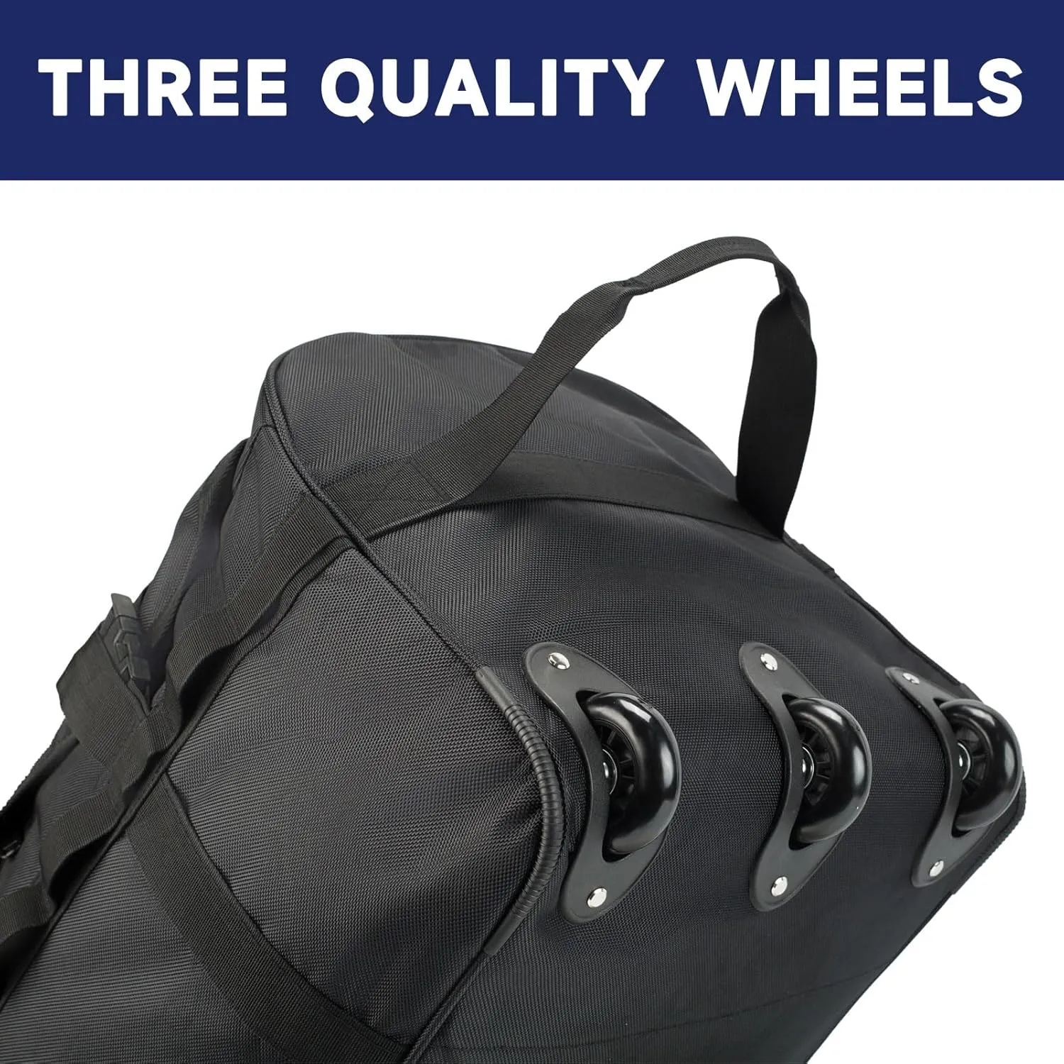 Foldable Duffel Bag with Wheels, 85L Large Handle Carry on Storage Rolling Wheeled Bag for Travel Sports Camping Weekend Overnight