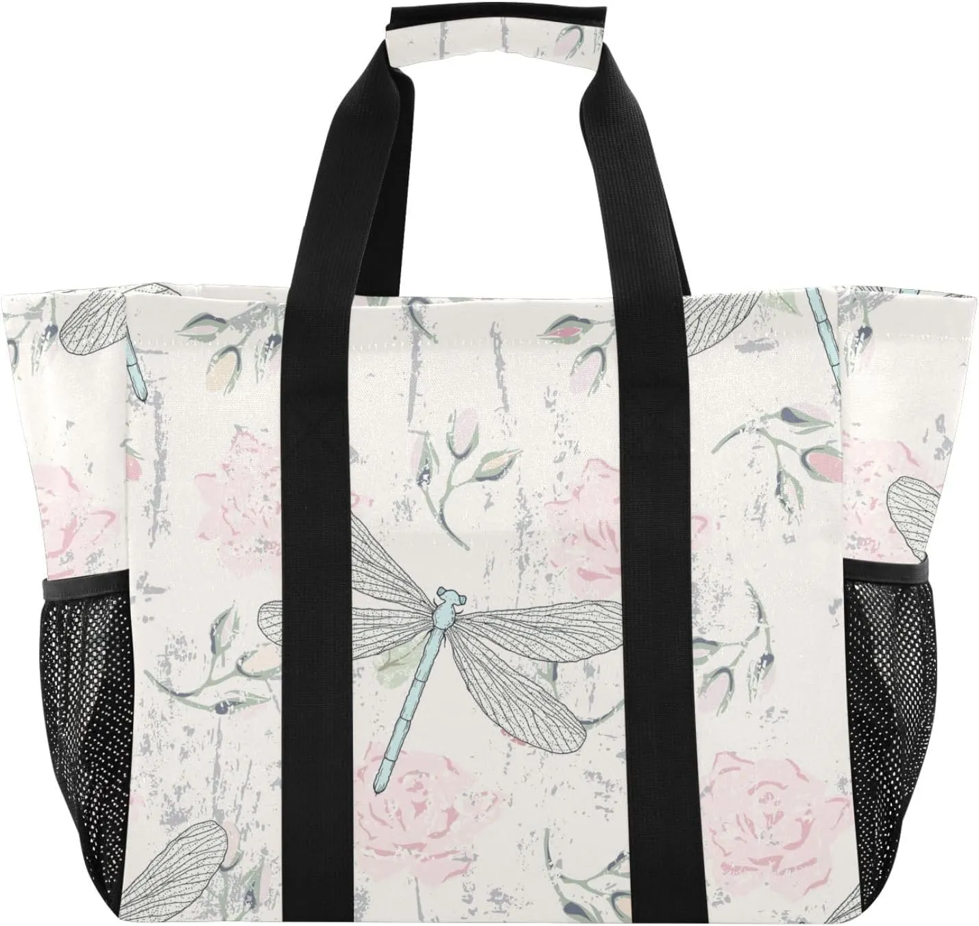 Foldable Grocery Reusable Tote Grocery Bag, Travel Canvas Shoulder Bags, Large Casual Laundry Pool Beach Bag