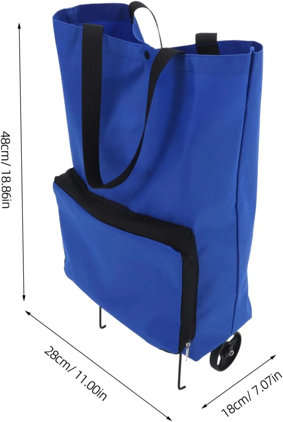 Folding Shopping Cart with Wheels Spacious Trolley Bag for Groceries and Design Silent Wheels for Smooth Movement for Convenient Shopping