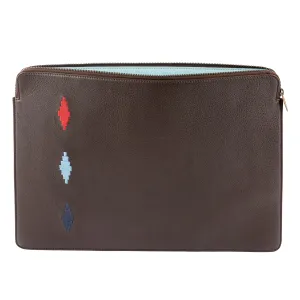 Folio Laptop Case - Brown Leather