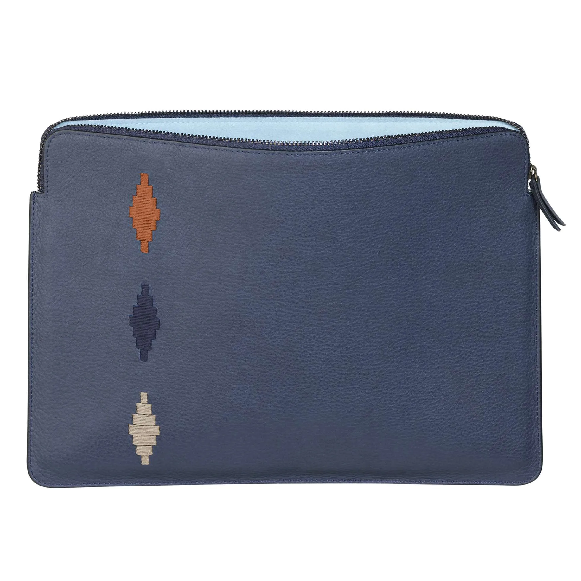 Folio Laptop Case - Navy Leather