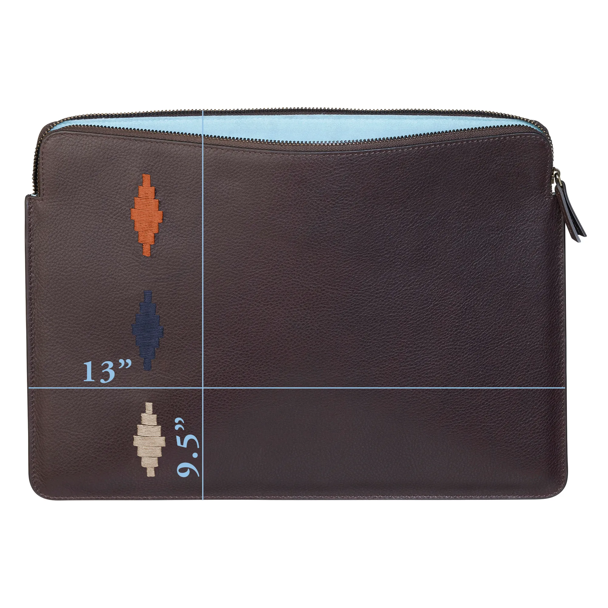Folio Laptop Case - Navy Leather