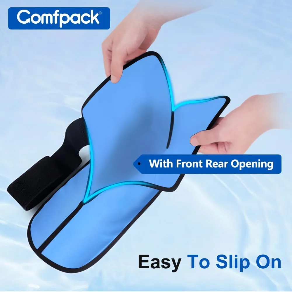 Foot Ankle Ice Pack Wrap for Plantar Fasciitis, 2 Packs Reusable Gel Ice Pack for Foot After Surgery, Ice Boot Pain Relief for Achilles Tendonitis, Bunion, Swelling, Heel Pain, Neuropathy