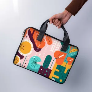 Forest Abstract Laptop Sleeve With Handle