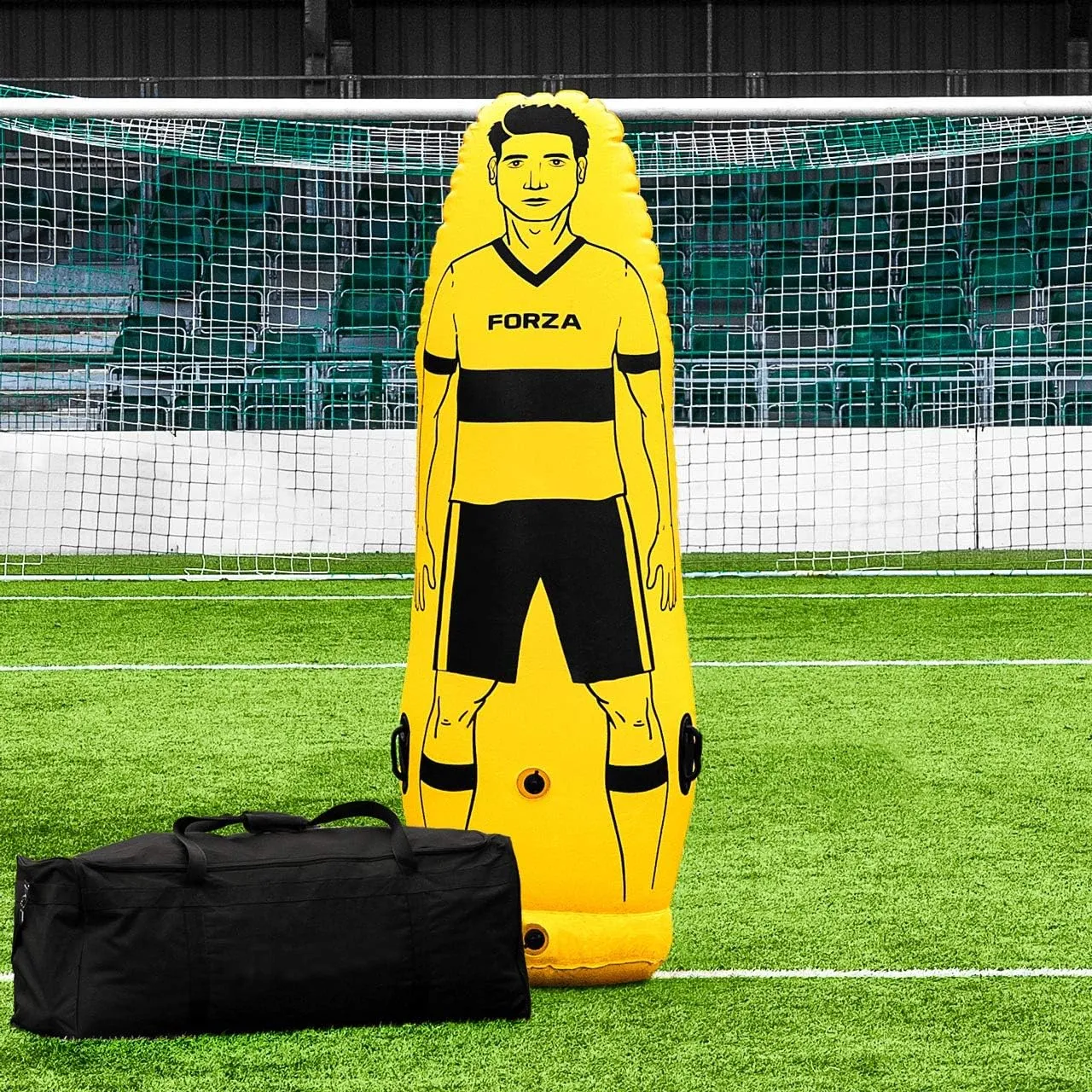FORZA Pro Soccer Air Mannequin (Junior & Senior) | Inflatable Soccer Free Kick Training Dummies | Pack of 1, 3 or 5 Soccer Dummy Wall | Optional Carry Bag