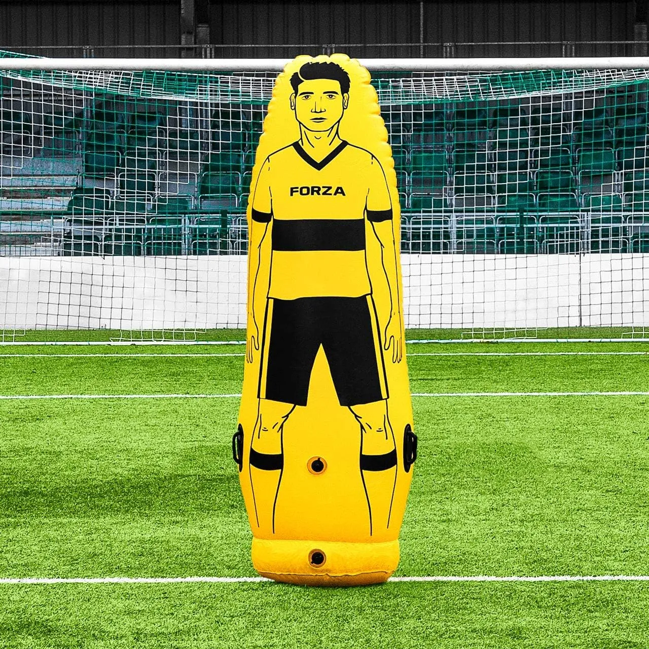 FORZA Pro Soccer Air Mannequin (Junior & Senior) | Inflatable Soccer Free Kick Training Dummies | Pack of 1, 3 or 5 Soccer Dummy Wall | Optional Carry Bag