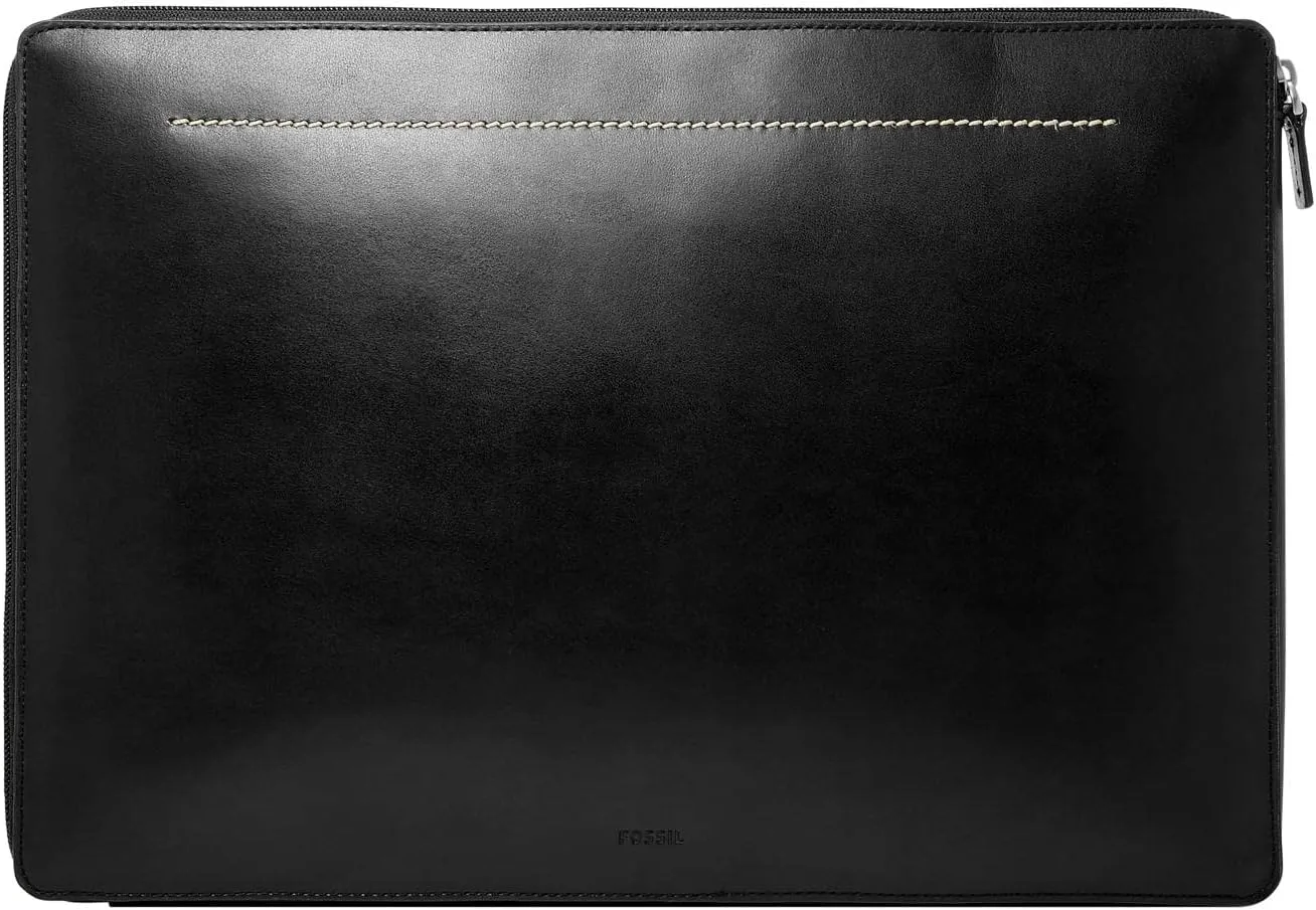 Fossil Leather Laptop Folio , Black (Model: MLG0778001)