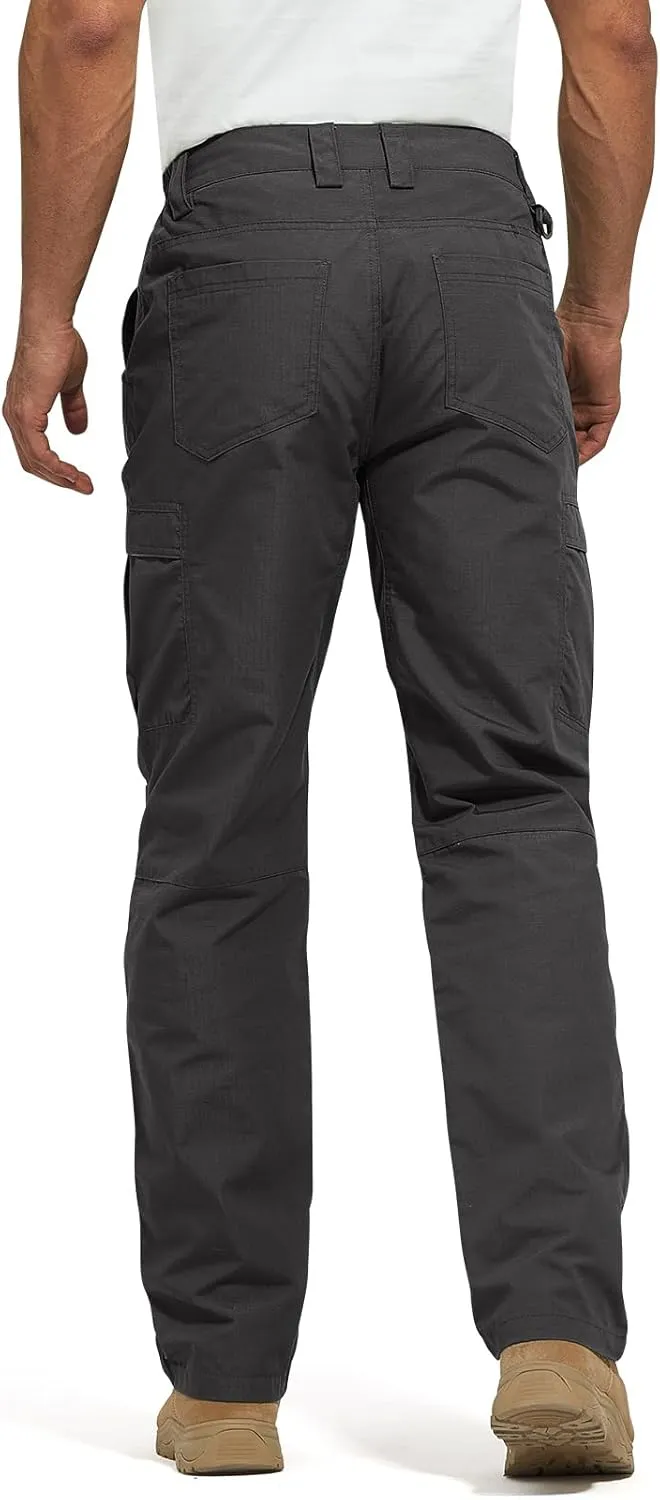 FREE SOLDIER Men's Cargo Pants Water Resistant Ripstop Tactical Pants for Men Work Pants Lightweight Outdoor Hiking Pants Men