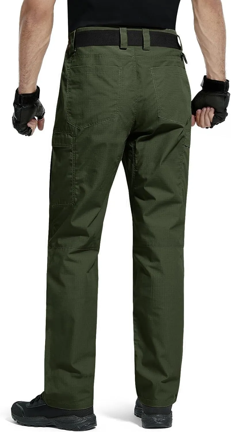 FREE SOLDIER Men's Cargo Pants Water Resistant Ripstop Tactical Pants for Men Work Pants Lightweight Outdoor Hiking Pants Men