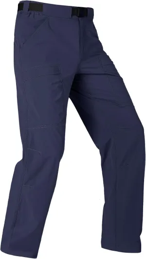 FREE SOLDIER Men's Outdoor Cargo Hiking Pants with Belt Lightweight Waterproof Quick Dry Tactical Pants Nylon Spandex (Navy 36W/32L)
