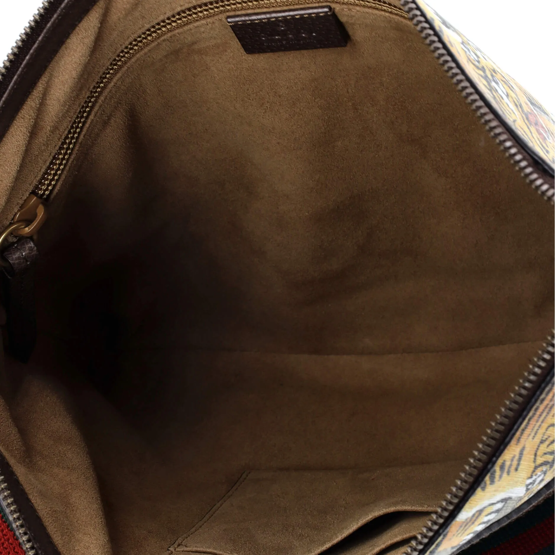 Front Zip Messenger Bengal Print GG Coated Canvas Medium