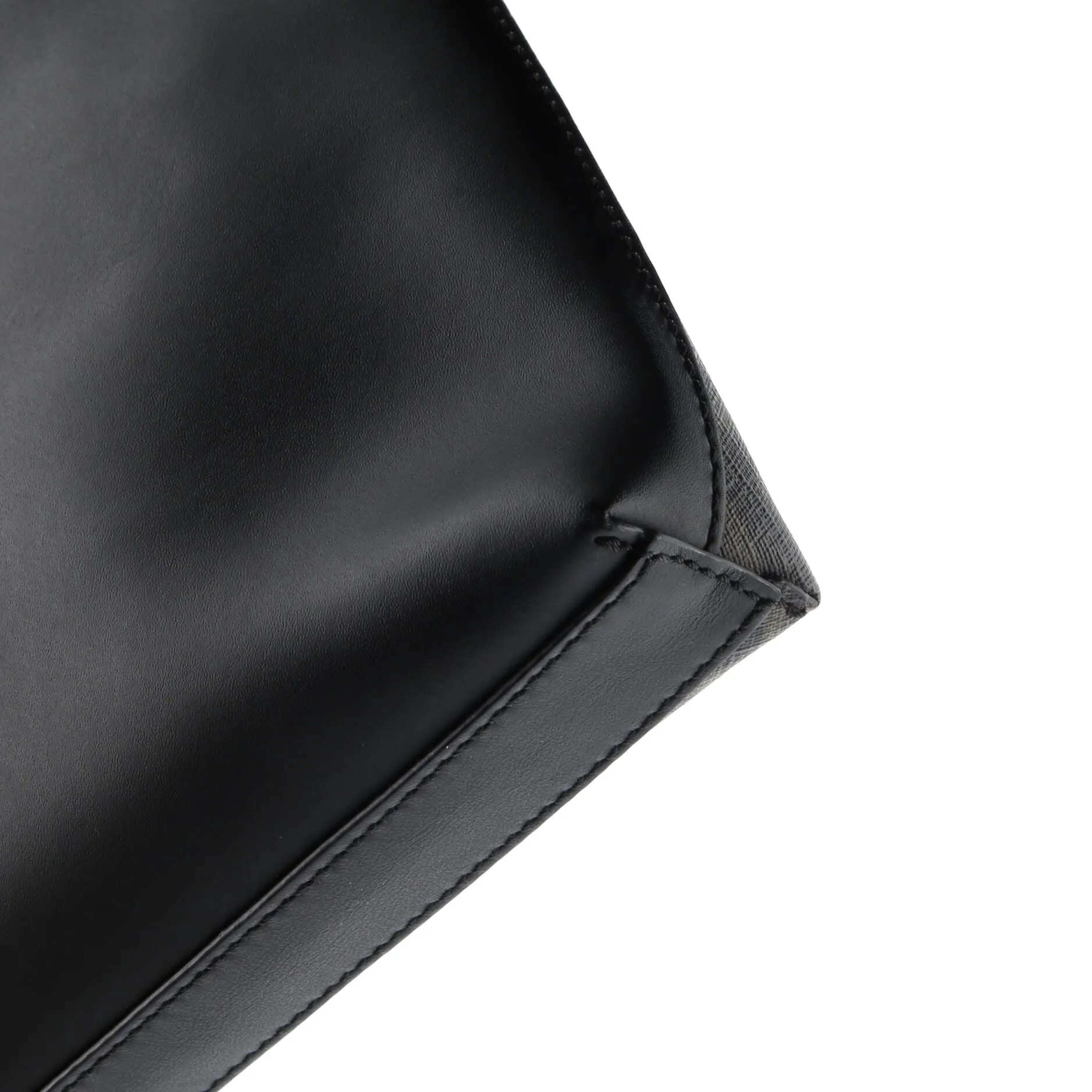 Front Zip Messenger Zucca Coated Canvas and Leather Large