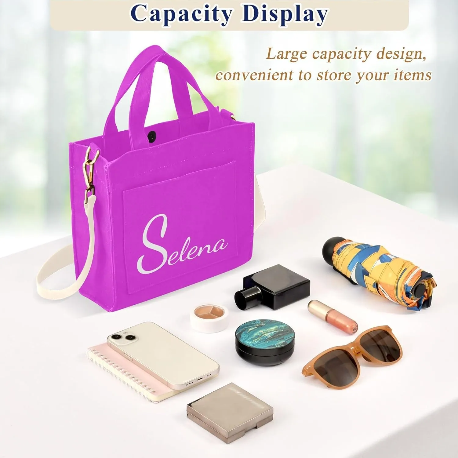 Fuchsia Customized Tote Bag for Women Handbag Nurse Bags Corduroy Crossbody Purse Shoulder Bag for Girls Gym