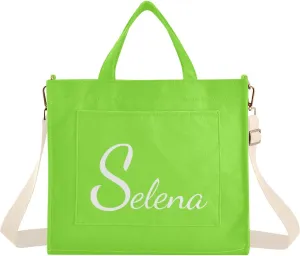 Fuchsia Customized Tote Bag for Women Handbag Nurse Bags Corduroy Crossbody Purse Shoulder Bag for Girls Gym