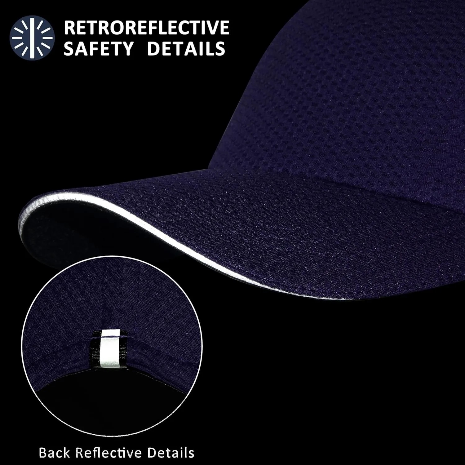 GADIEMKENSD Women's Race Day Running Cap Performance Mesh Hat - Excellent Ventilation, Lightweight, Reflective Safety