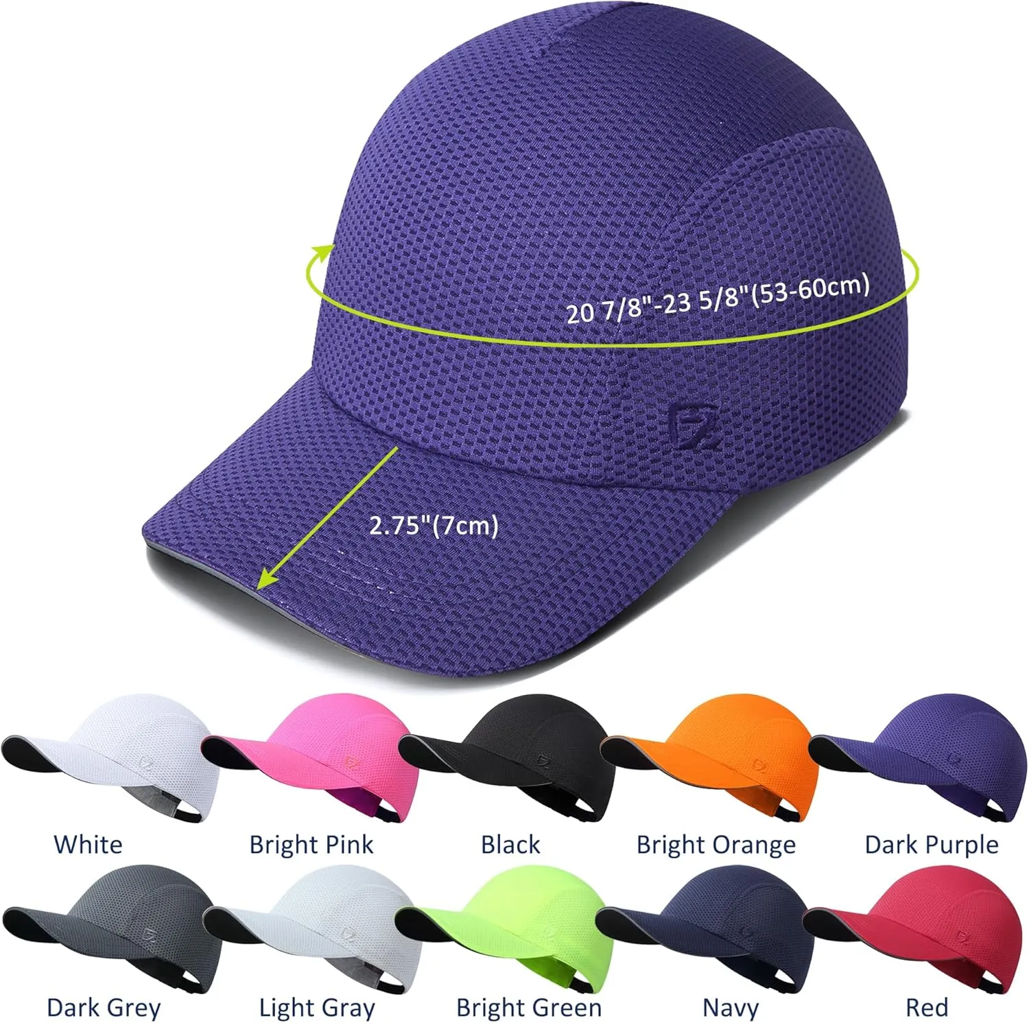 GADIEMKENSD Women's Race Day Running Cap Performance Mesh Hat - Excellent Ventilation, Lightweight, Reflective Safety
