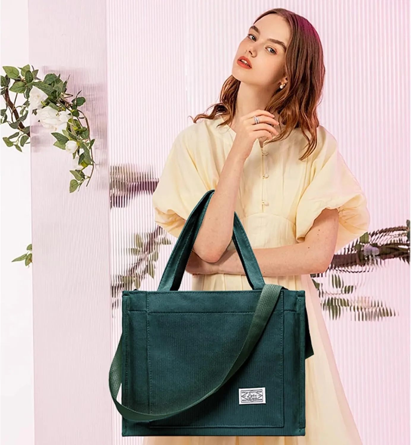 GAEKEAO Corduroy Tote Bag for Women Hobo Crossbody Bag Purse Shoulder Handbags Satchel Bag
