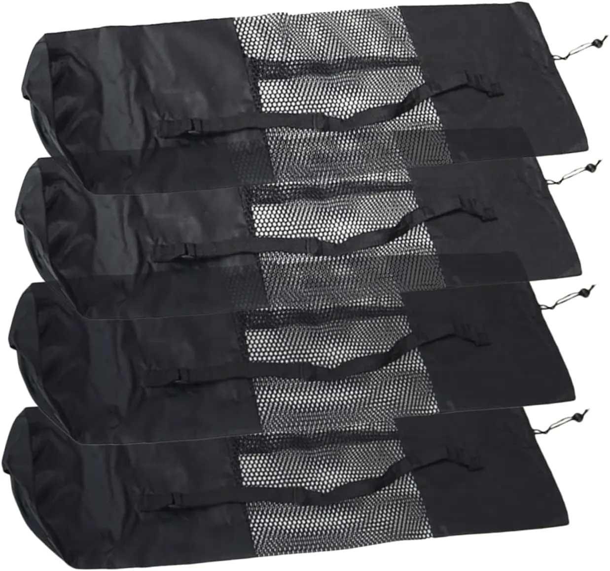GANAZONO 4Pcs Yoga Mat Storage Bags with Shoulder Strap Breathable Mesh Design Portable Mat Carrier for Easy Use and Daily Fits and Mats