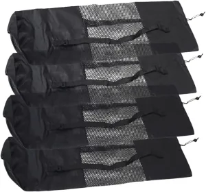 GANAZONO 4Pcs Yoga Mat Storage Bags with Shoulder Strap Breathable Mesh Design Portable Mat Carrier for Easy Use and Daily Fits and Mats