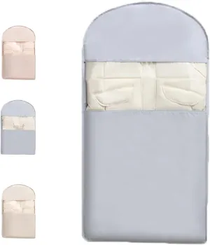 Garment Bags for Hanging Clothes, Space Saving Hanging Garment Bag with Self Compression Zipper, Hanging Clothes Storage Cover for Down Coat, Compression Dust Cover for Closet Storage (Blue, X-Large)