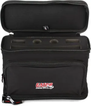 Gator Cases Padded Carry Bag to Hold Shure BLX Style Wireless System with (2) Microphones and (2) Body Packs, (GM-DUALW)