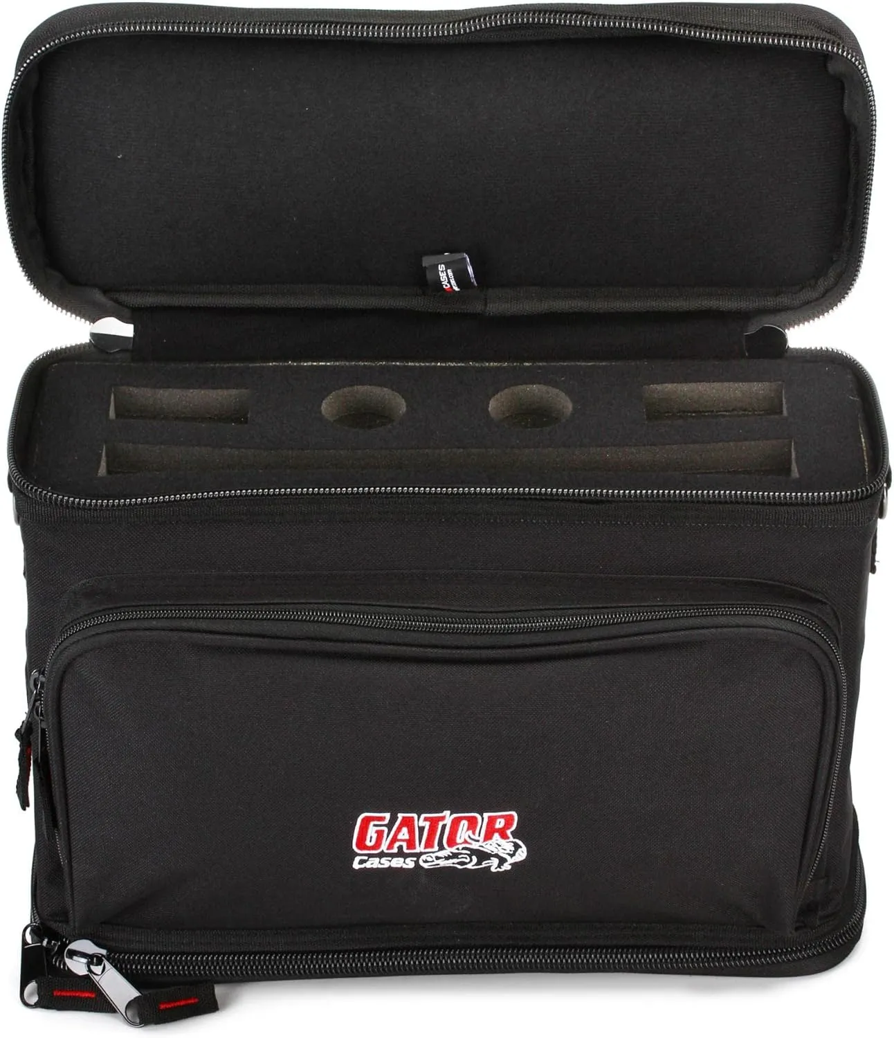 Gator Cases Padded Carry Bag to Hold Shure BLX Style Wireless System with (2) Microphones and (2) Body Packs, (GM-DUALW)
