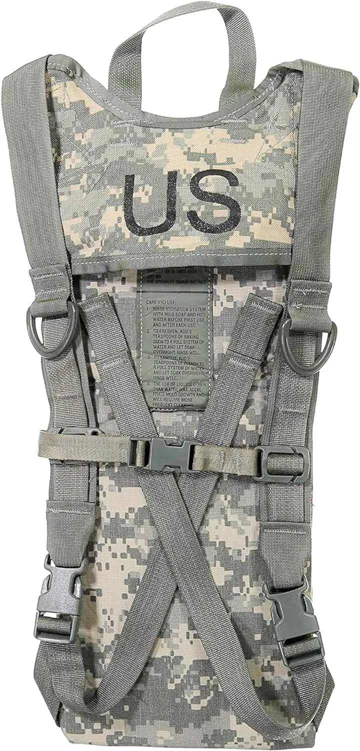 Genuine US Military GI (100 Oz.) MOLLE Hydration Carrier with Imported 3L/100 Oz. Bladder