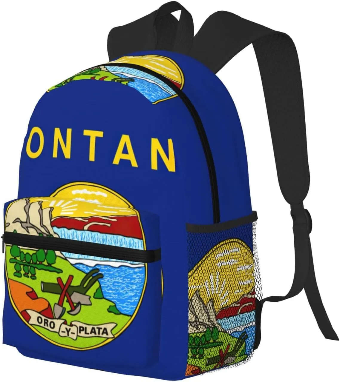 GeRRiT Montana State Flag Print Casual Backpack For Women, Travel Daypack,Waterproof Gym Backpack For Men Book Bags