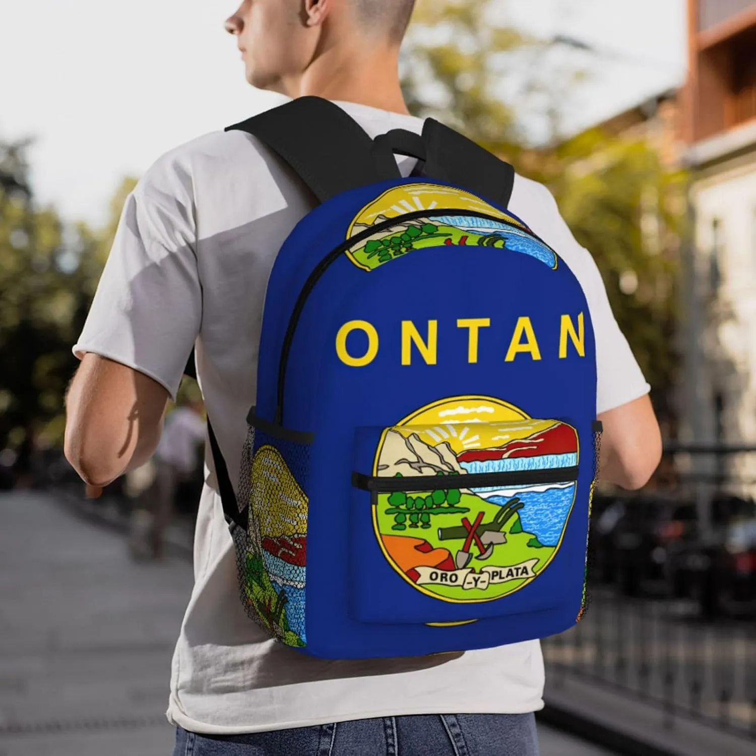 GeRRiT Montana State Flag Print Casual Backpack For Women, Travel Daypack,Waterproof Gym Backpack For Men Book Bags