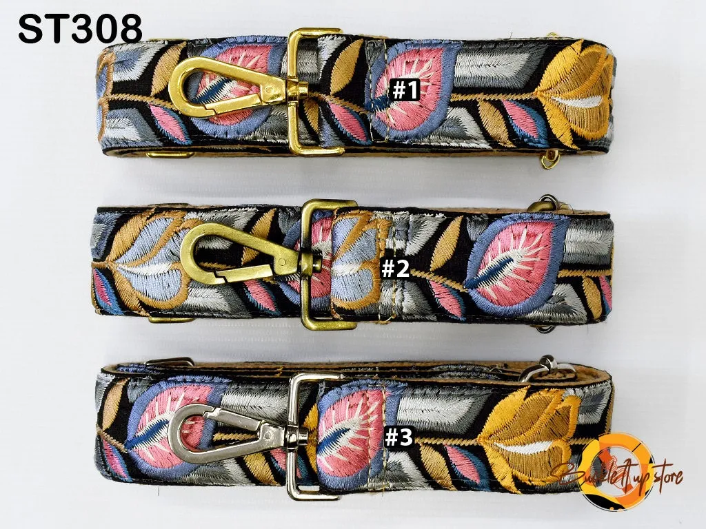 Gift for Mom Embroidery Replacement Strap Purse Strap Crossbody Strap for Purses Embroidered Boho Bags Strap Boho Guitar Strap Handbag Strap